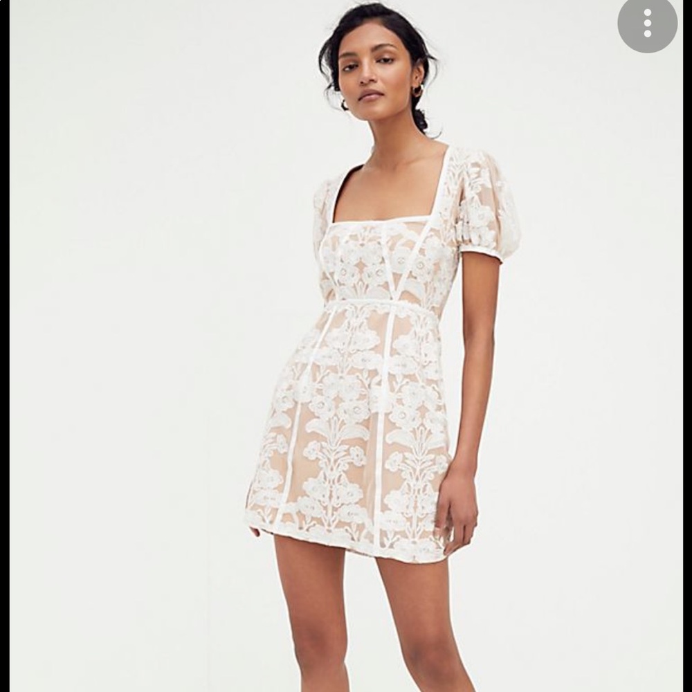 For Love and Lemons Temecula puff sleeve mini